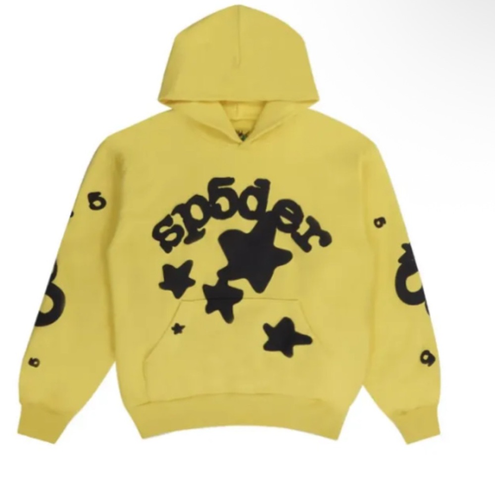 Yellow and pink spider hoodie.